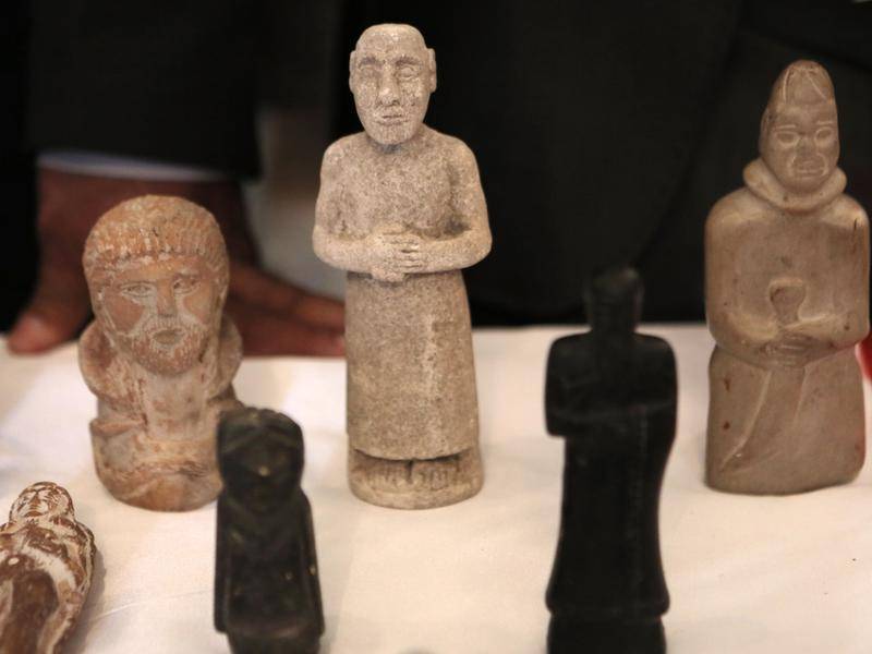 نمایش آثار تاریخی بازگردانده شده به عراق در موزه ملی این کشور+تصاویر