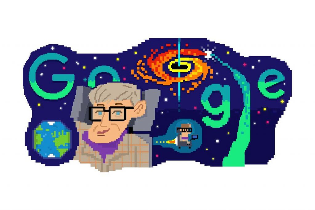 لوگوی گوگل به مناسبت سالروز تولد “استیون هاوکینگ” تغییر کرد