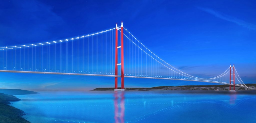 افتتاح طولانی ترین پل معلق جهان در ترکیه