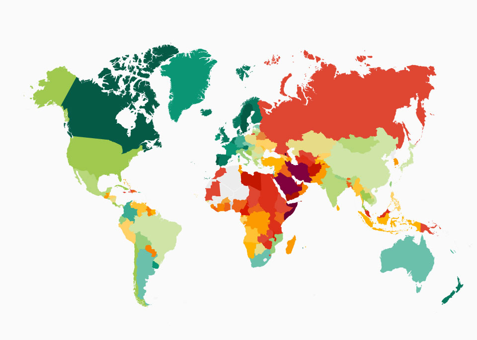 لیست غمگین ترین و شادترین کشورهای جهان