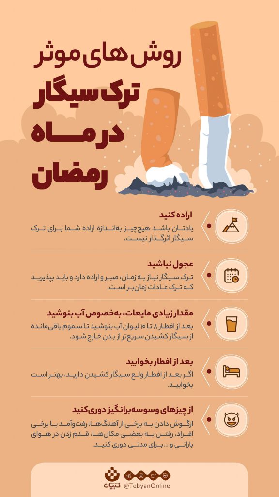 روش های ترک سیگار در ماه رمضان
