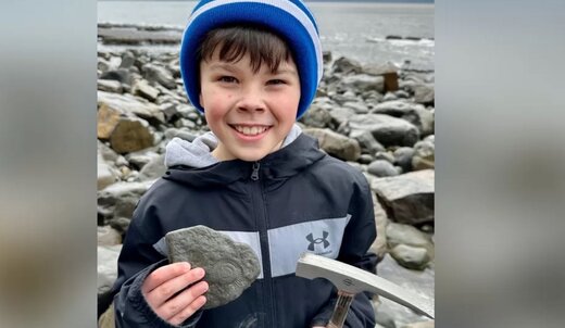 پیدا شدن فسیل ۲۰۰ میلیون ساله توسط کودک ۹ ساله