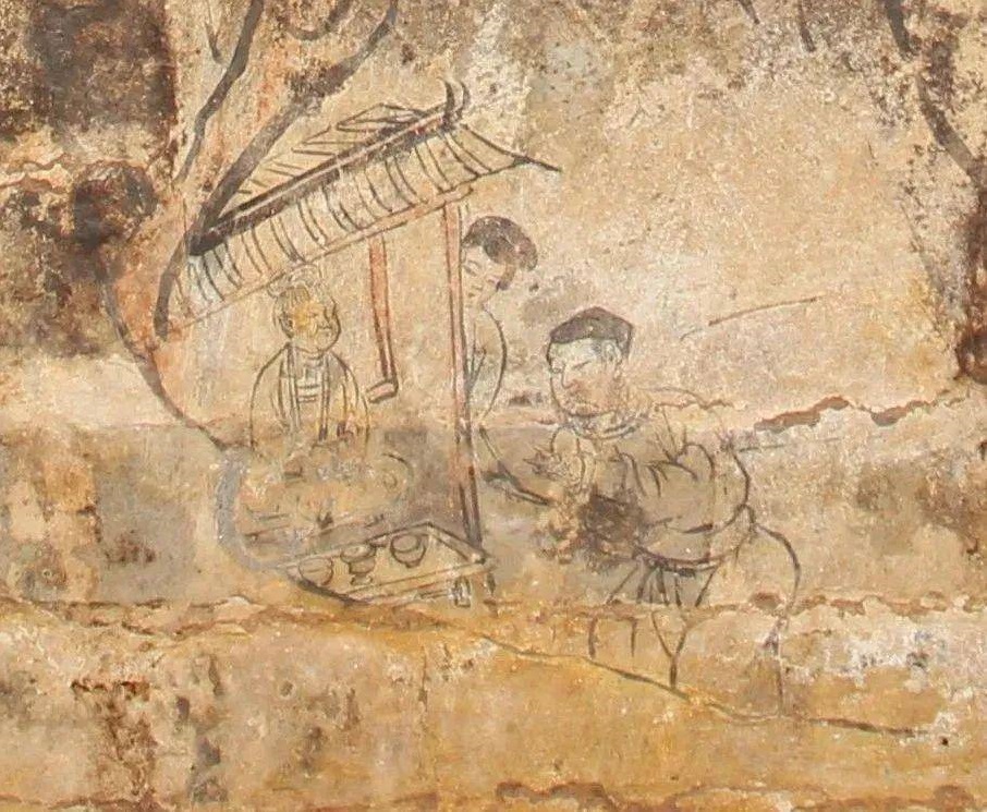 نقاشی‌های زیبایی در مقبرۀ هزارسالۀ چینی کشف شد