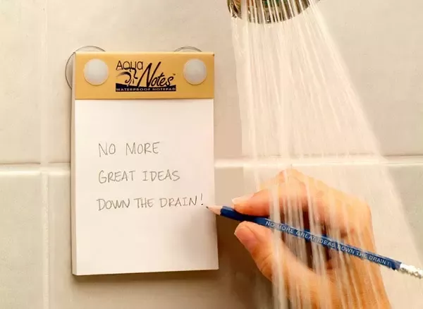 یک راهکار جالب برای فراموش‌نشدن ایده‌هایتان در حمام!