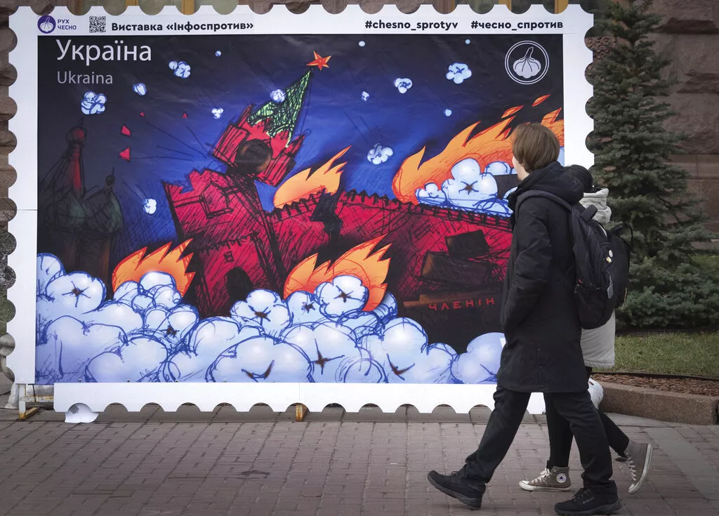 انتشار تمبر «نابود کنندگان شر» علیه کرملین در اوکراین