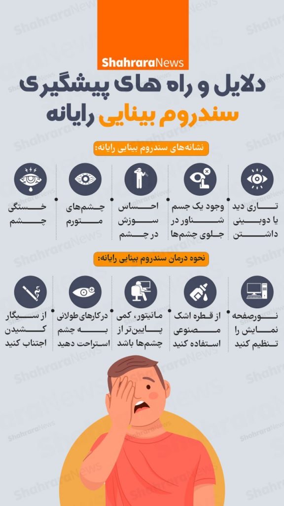 دلایل و راه های پیشگیری سندروم بینایی رایانه